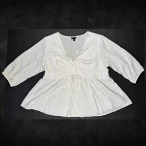 Torrid White Blouse